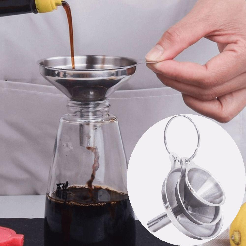 3/5Pcs Mini Kitchen Funnels Set 3 Sizes Multipurpose Funnel Liquid Funnel Set  Spice Transfer