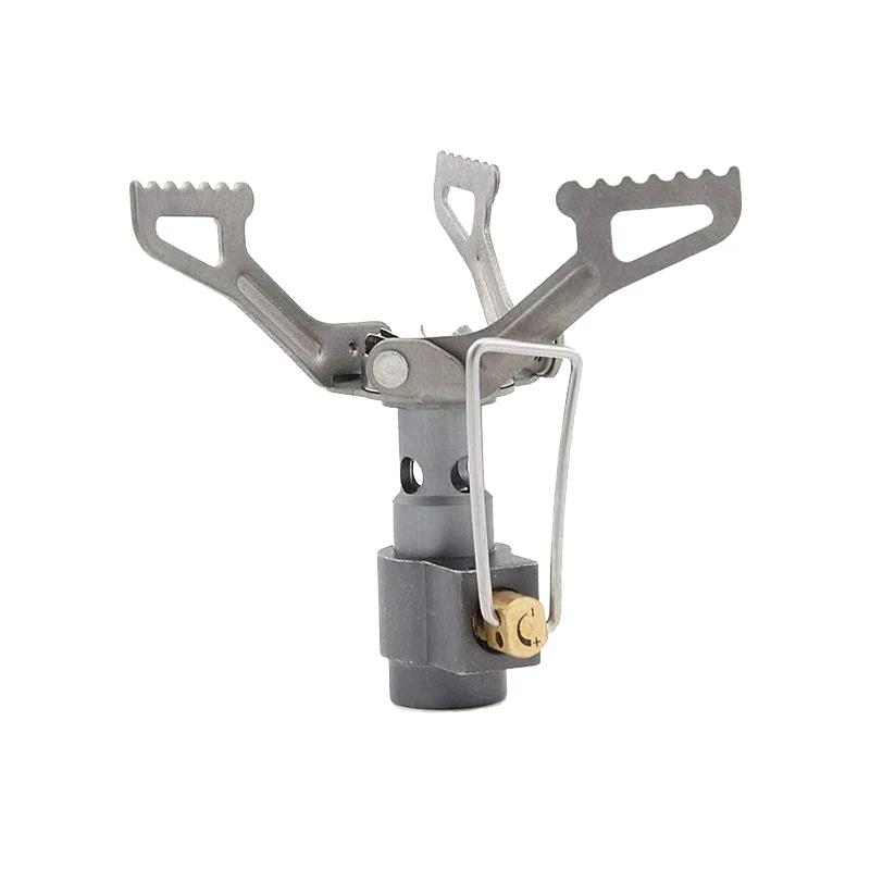 Outdoor Portable Solo Titanium Camping Gas Stove 25g Lightweight Mini Gas Cooker Burner Camping Hiking Gas Burner Brs-3000t