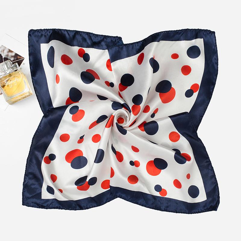 1Pc Square Elegant Bandana Fashionable Hijab Flight Attendants Women's Scarfs Polyester 50x50CM