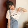Women's Round Neck Short Sleeve Loose Fit Top Casual Cartoon Print Summer T-Shirt