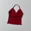 European and American Style Sexy Halter Neck Backless Push-Up Sports Bra Women's Yoga Top Fitness Pilates Tight-Fitting Long Tank Top