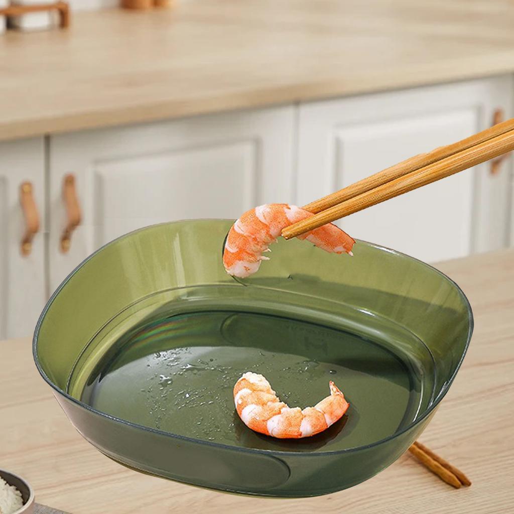 Spit Bone Plate Transparent Reusable Glossy Surfaces Multifunctional Dessert Fruit Dish for Home