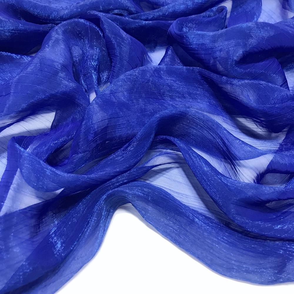 30D Silk Crepe Chiffon Fabric for DIY Hanfu Dress Is A Silver-thread Wrinkled Doll Dress Cos Fabric 100x150cm