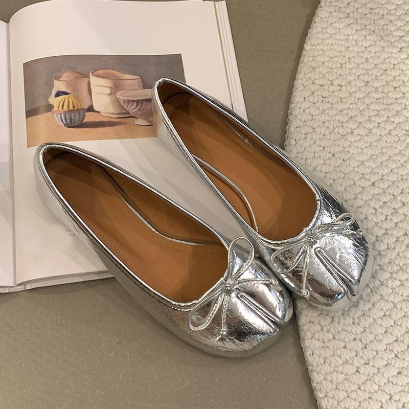 Fashion Fashion Butterfly-Knot Ladies Flats Shoes New In Summer Spring Female Shallow Footwear Strange Toe Women Flats Slip On Shoes