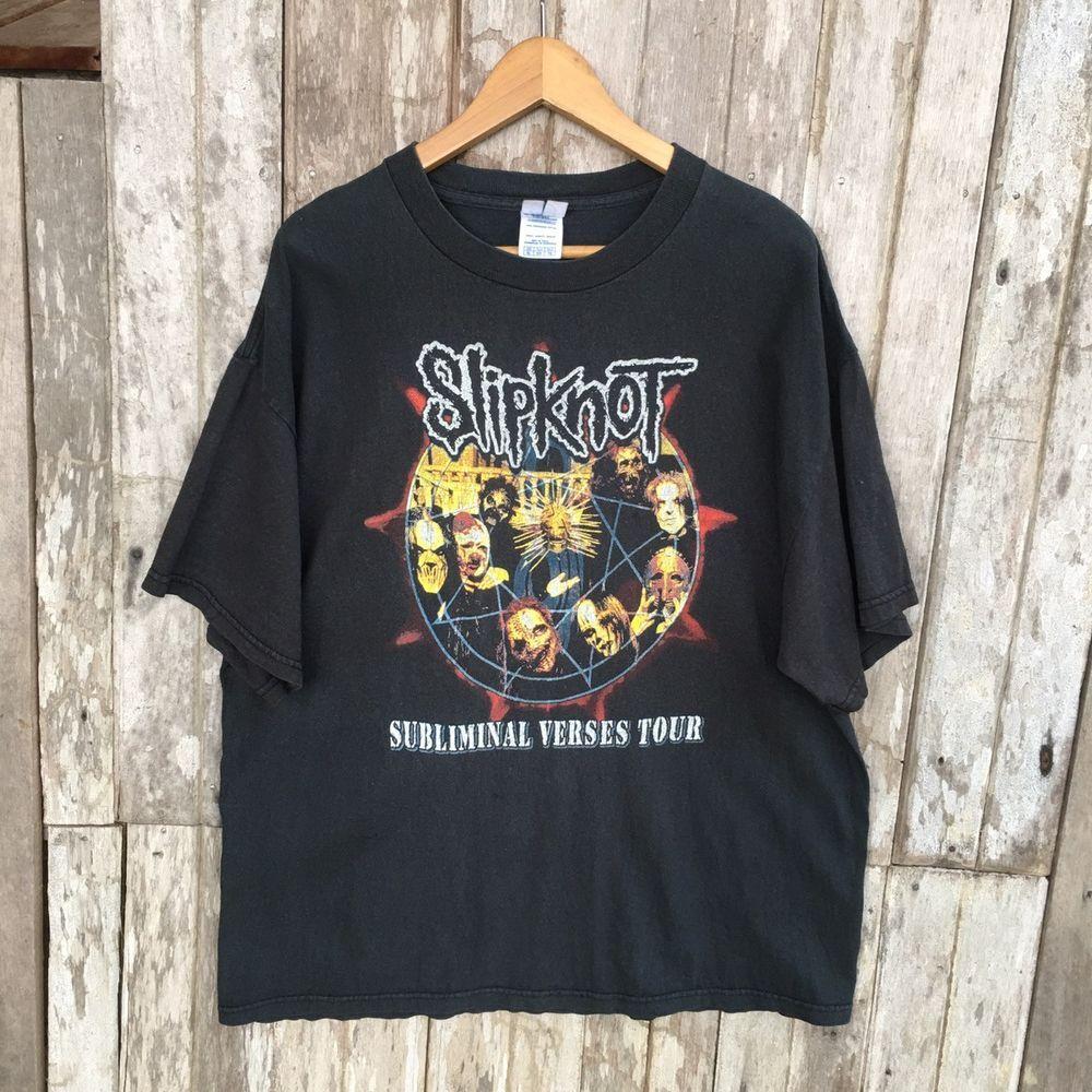 

Slipknot Metal Band Rare 90039s Classic Style Black Unisex Tshirt Reprint KH8383 Unisex T-Shirt XL