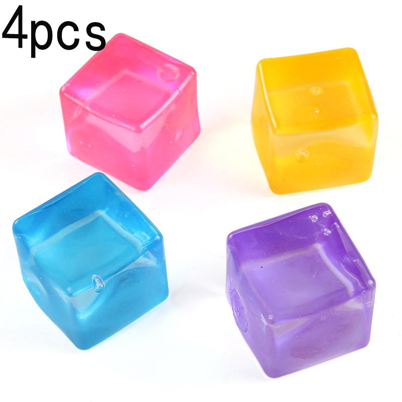 New Squishy Ice Cube Fidget Toy Square Shape Squishy Stress Ball Squeeze Toys Stress Relief Sensory Toy For Kids Adults Gift