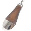 Great BERLUTI Calligraphy Scritto Shoehorn Brown Silver Leather Mens Used