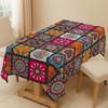 Ethnic Style Bohemian Mandala Tablecloth Colorful Table Protecter Table Cover  Family Dinner