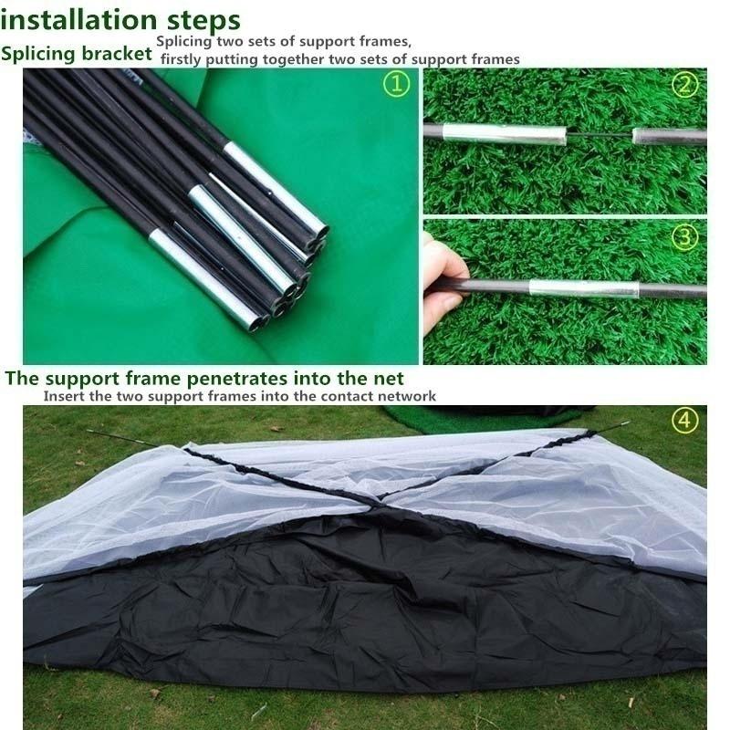 Tragbares, faltbares 2M/1M-Golf-Trainingsnetzwerk für den Außenbereich, Golf-Schlagnetze, Trainingshilfen, Übungsnetze mit Golfball und Tragetasche