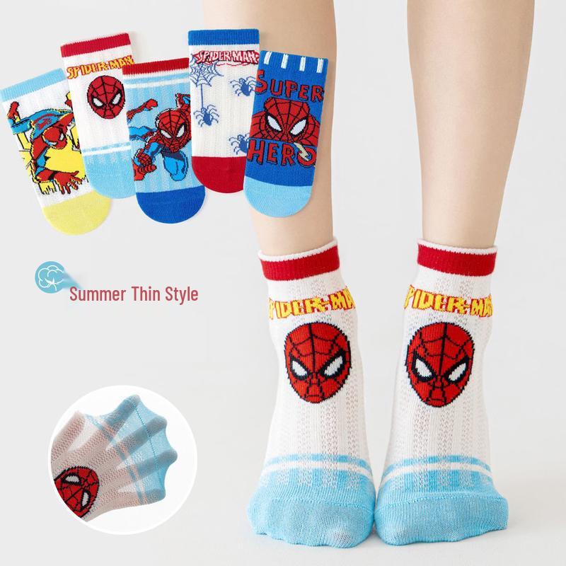 Детские летние тонкие короткие носки Minliu (5 пар) L (Age 6-8, Shoe 29-32)