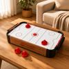 Tabletop Air Hockey Game with Pucks and Pushers Complete Set Wooden Compact