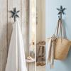 Vintage Rustic Cast Iron Hook Starfish Shape Decorative Hook Metal Organizer  Home Entryway