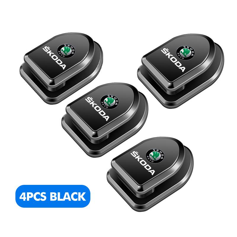 FFRP2 For Skoda Car Hook Organizer Storage Hanger USB Cable Headphone Key Storage Adhesive Hooks Fabia Kamiq Superb Scala Enyaq-iV MK3