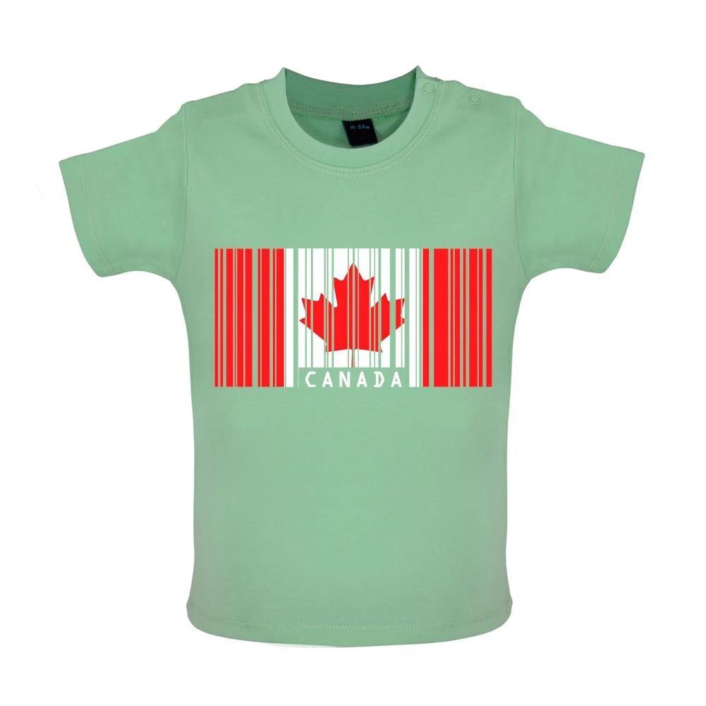 

Canada Barcode Style Flag - Baby Kids Boys Girls Unisex T-Shirt / Babygrow - Canadian Leaf Toronto Love 150