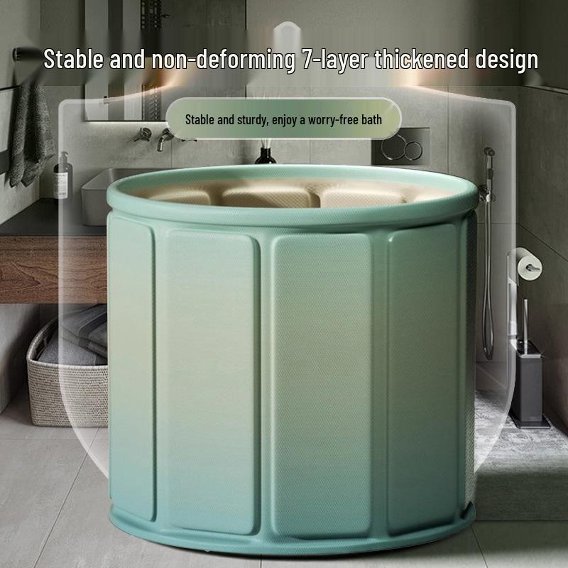 Adult Portable Folding Full Body Soaking Tub - Full Bucket Plus Cotton
