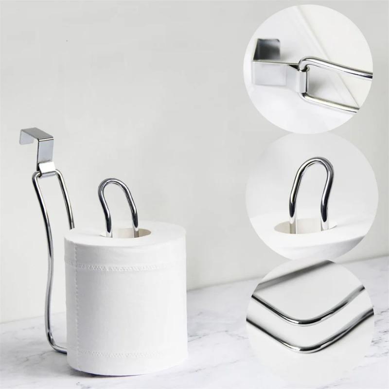 1pc Iron Toilet Paper Holder Iron Roll Paper Holder Bathroom Wall Mounted Tissue Holder