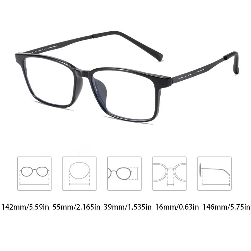 Blue Light Blocking Discoloration Glasses Men Women Ultralight TR90 Alloy Optical Frame Eyeglasses Square Computer Eyewear