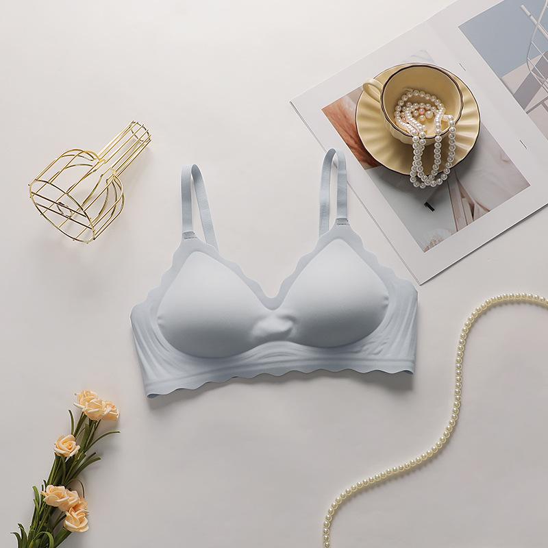 

Летнее тонкое бесшовное желейное нижнее белье женское без стального кольца маленькая грудь сборка специальная коллекция грудь спортивная красота задняя крышка бюстгальтера XL