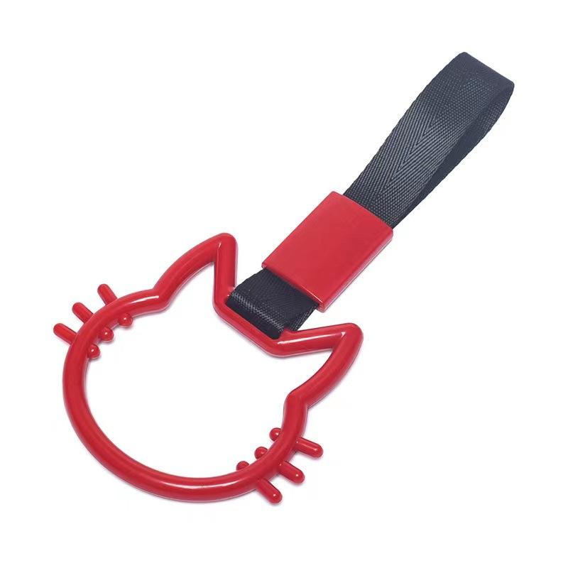 

Ручка-кольцо для ручного ремня поезда/автобуса, буксировочный ремень для автомобиля, статический ремень на кошачью тематику, предупреждающее кольцо для автомобиля, декоративные аксессуары для автомобиля в форме кошки