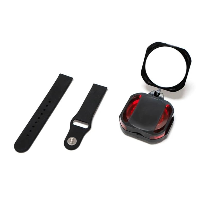 Bicycle Rearview Mirror Wristband 360 Degree Rotation Wrist Rear View Mirrors Bike Rear View Mirror Outdoor Cycling Accessories чёрный