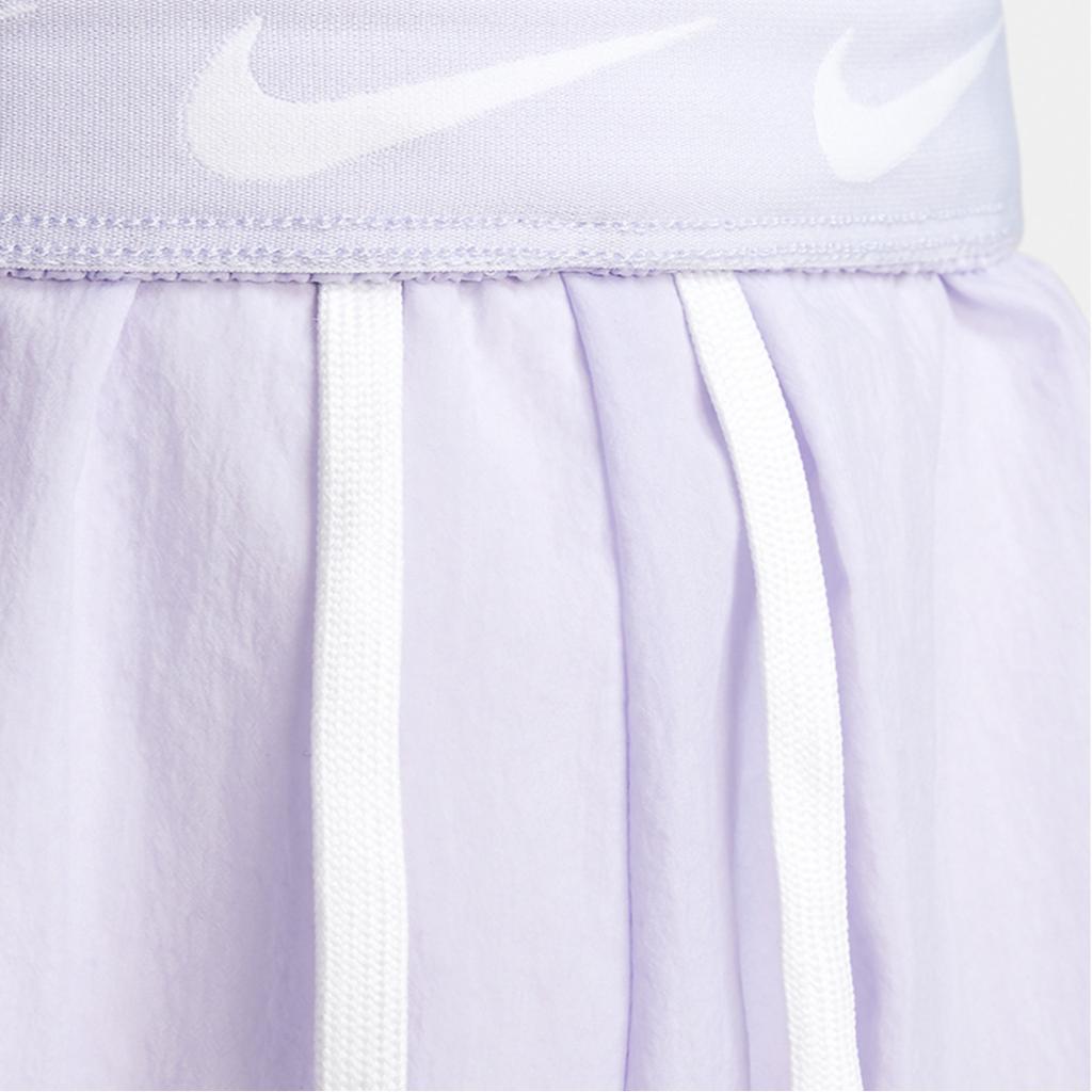 Nike Knit Sports Pants Sportswear Classics Solid Color Tapered Mid Waist Drawstring Light Purple Kids Pants FB1269-536