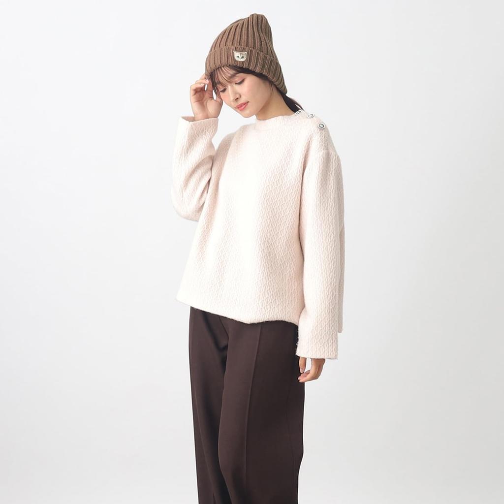 ACCESSOIRES Joe Knit Hat with Logo Nounette Cat 69909 [Paul & Joe] [Moonbat] (Paul & Accessoires) Women's -