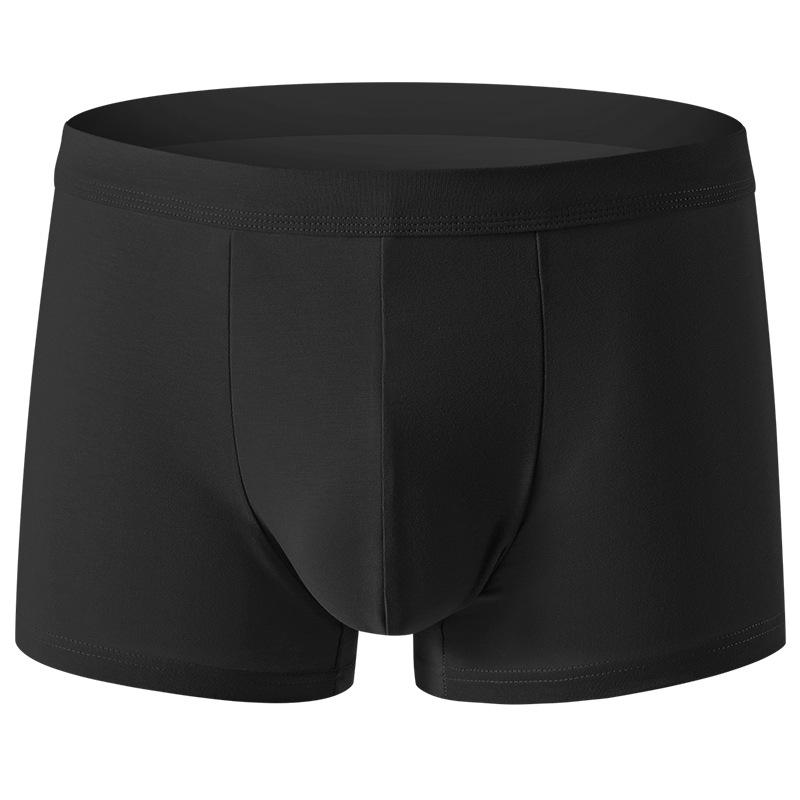 Men's Large Size Combed Cotton Mid-Waist Boxer Briefs - Comfortable, Loose, and Breathable
