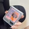 Ins Korean Cute Clear Case For Samsung Z Flip 7/6/5/4/3 Hinge Full Protection PC Case For Motorola Razr 60 50 Ultra Razr 40Ultra