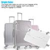 5Pcs Aluminum Alloy Travel Baggage Luggage Suitcase Tag ID Card Label (Silver)