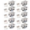 10x Push Button for RV Boat Drawer Cupboard Cabinet Door Sliver