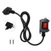 Inline Cord Switch with 4ft 18AWG Cable Piggyback Plug 16A IP67 Water Proof Inline Power Switch NEMA 5 15P Plug and 5