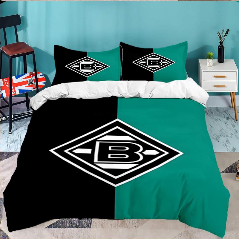 3PCS Monchengladbach Emblem Bedding set,Ideal For1pc Duvet Cover And 2pcs Pillowcases Perfect for Christmas gift,Ideal for Bedroom, Dormitory