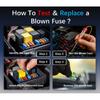 120Pcs Car Fuse Kit With Puller & Tester, Mini Car Fuses Assortment Kit (2A/3A/5A/7.5A/10A/15A/20A/25A/30A/35A) – 12V Upgraded Fuse Kit Automotive