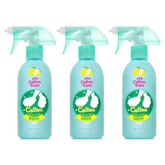 On the body, let's wash our feet, Cotton Foot Shampoo, 385ml, 3 packs, choose 1 of 2 types (Grapefruit/Lemon)