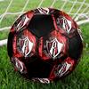 SIZE 5 Atlas Football Club (Black & Red Background) Soccer Ball Colorful All Ages Machine Stitched PVC Competition Ready Durable High-Bounce