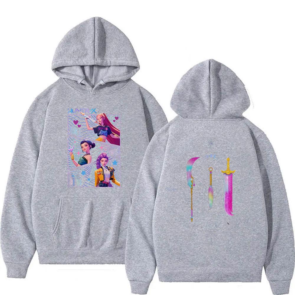 Anime Demon Hunters Mira Rumi Joey KPop Hoodies for Men Women Fashion Sweatshirt Long Sleeve Fleece Streetwear Fashion