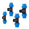 1Pc 1/2" 3/4" 1" To 20mm 25mm 32mm PE Pipe Locked Tee Garden Micro-irrigation Sprinkler Irrigation PE Pipe Quick Connection Tee