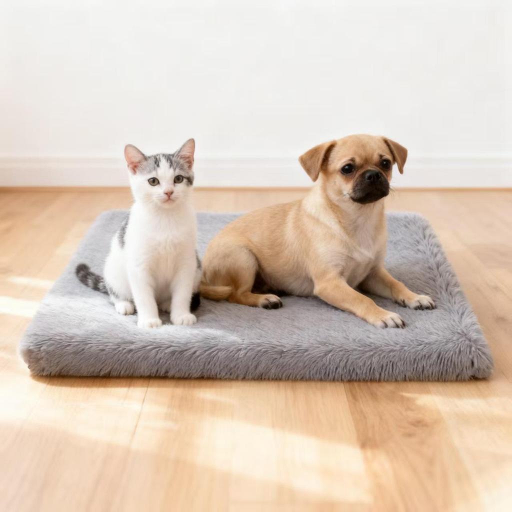 Plush Waterproof Pet Mattress: Warm, Removable, Washable Mat for Dogs & Cats