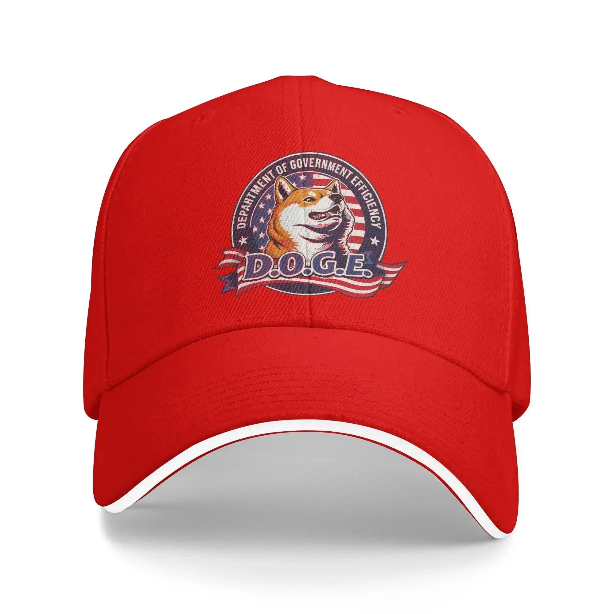 

New Baseball Cap DOGE Crypto Meme DepartUnisext of GovernUnisext Efficiency Accessories For Unisex Golf Cap Fashion Headwear Gift One Size