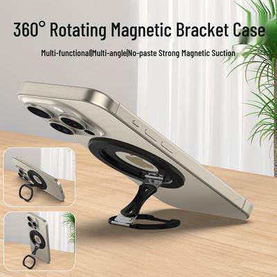 360° Rotating MagSafe Double-Fold Magnetic Phone Holder Stand