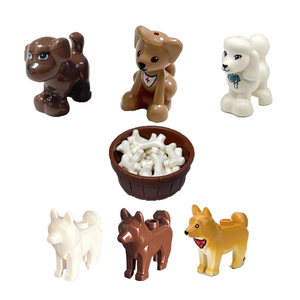 Afrikanische Wildtiere Bausteine Set Löwe Elefant Kamel Hirsch Wolf Giraffe Spielzeugmodell für Kinder Kreatives Kindergeschenk Stein S041