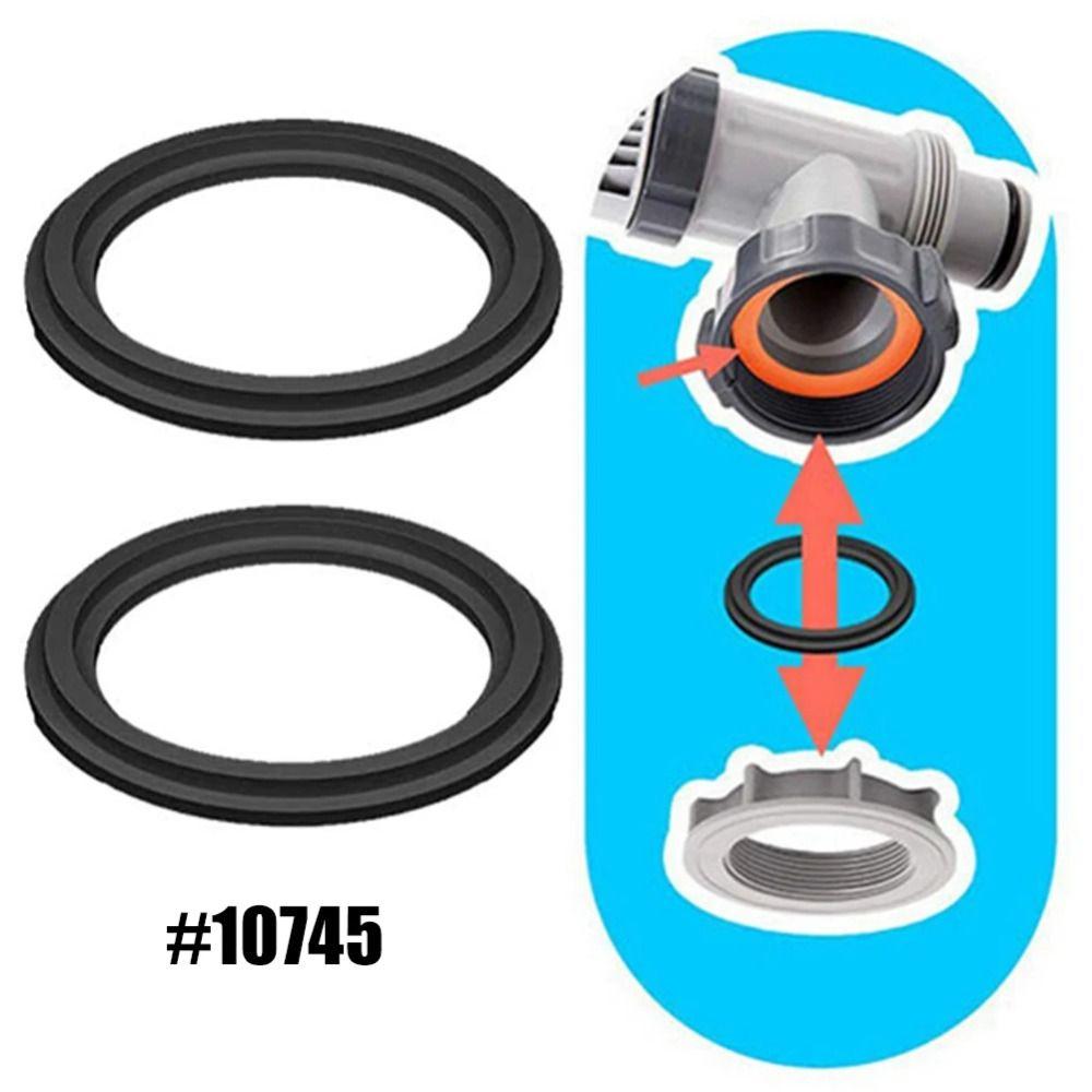 6 Stück/Set Langlebig 10745 10262 10255 Pool Gummidichtung 25076RP Gummi-O-Ring-Dichtung Schwarzdichtung aus Gummi für Intex Pool 10747/25006
