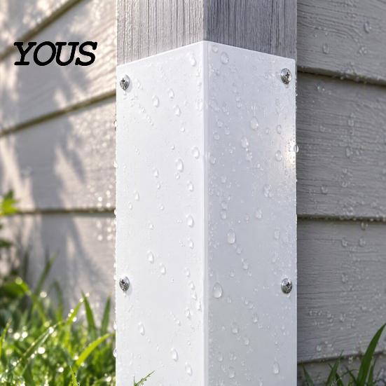Outdoor Siding Sealer 2 Pcs White Stainless Steel Corner Guard, 89 Degree Angle Metal Durable Trim Protector, Wall Protection for Exterior Walls,