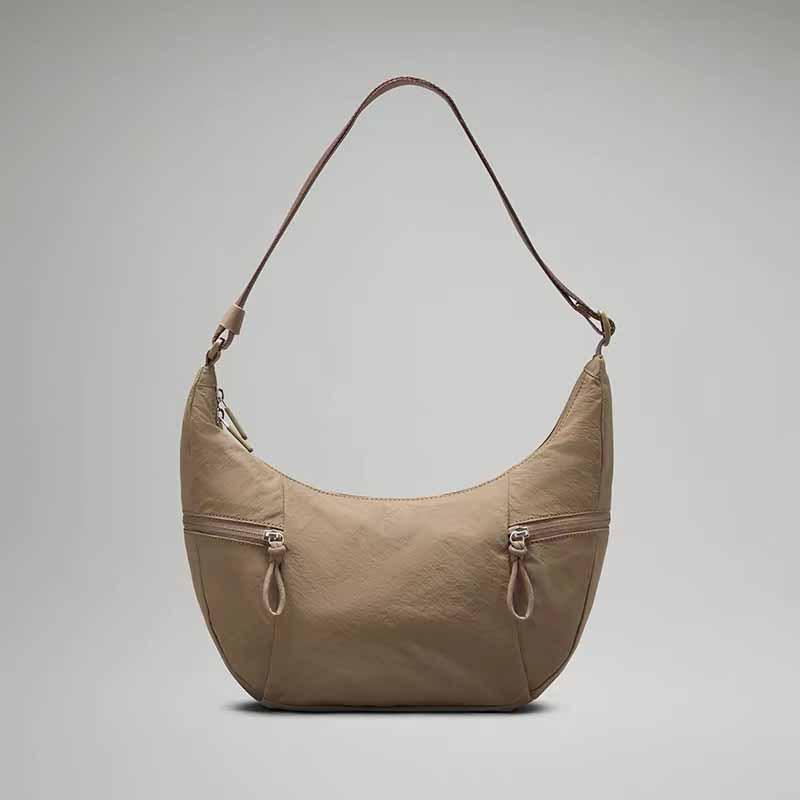 "Lulu 2024 Large Slouchy Croissant Crossbody Bag, 6L13L Capacity Dumpling Bag"