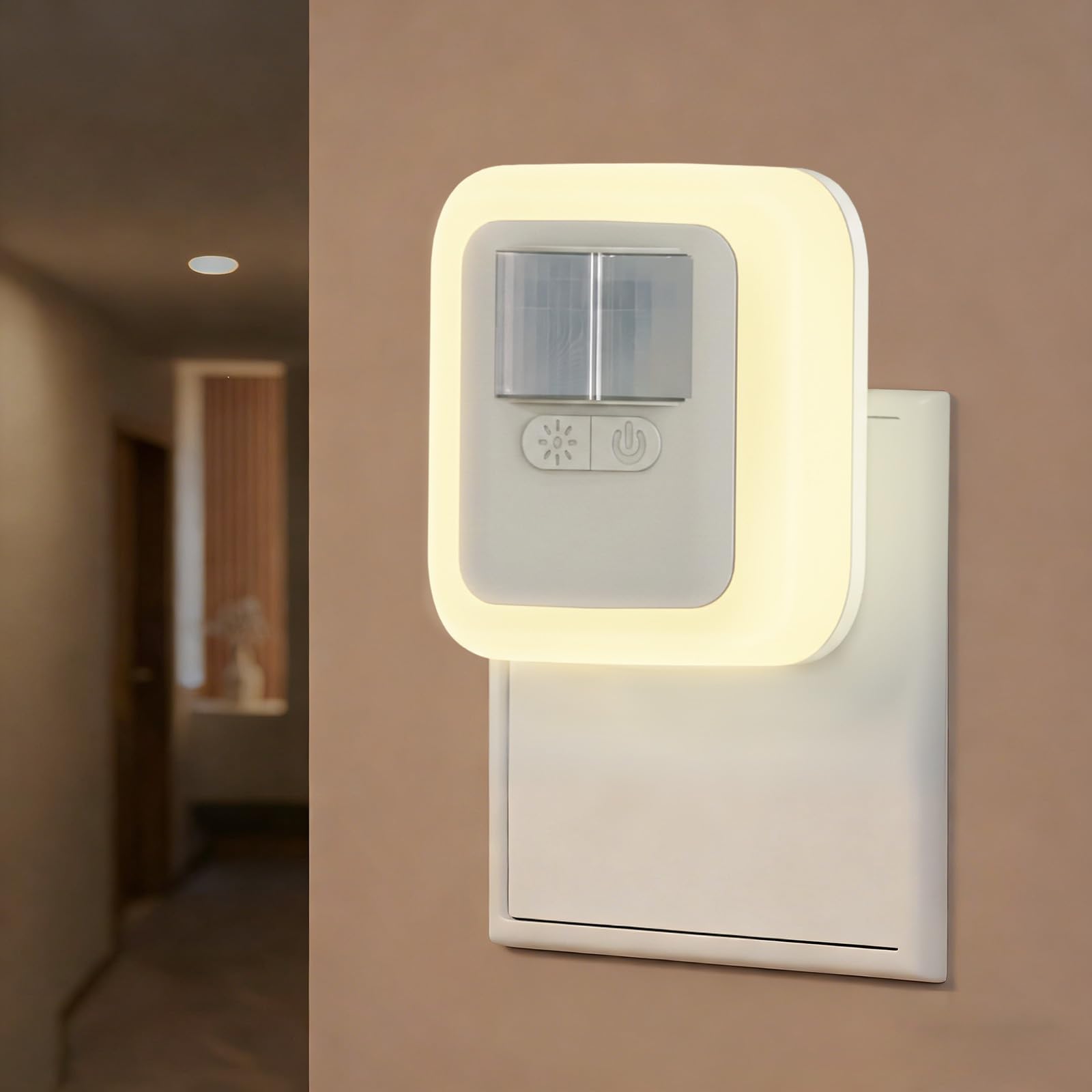 

LUTW Motion Sensor Indoor LED Night Light 4 lighting Light Foldable Automatic No wiring Suitable for PSE Warm white 1 piece included [Released 2026]