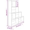 Bookshelf Room Divider Concrete Grey 155 x 24 x 160 cm Particleboard