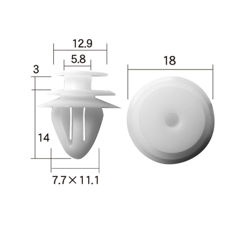 Boston BC5306 Auto Parts Trim Clips, White, 10 Per Bag