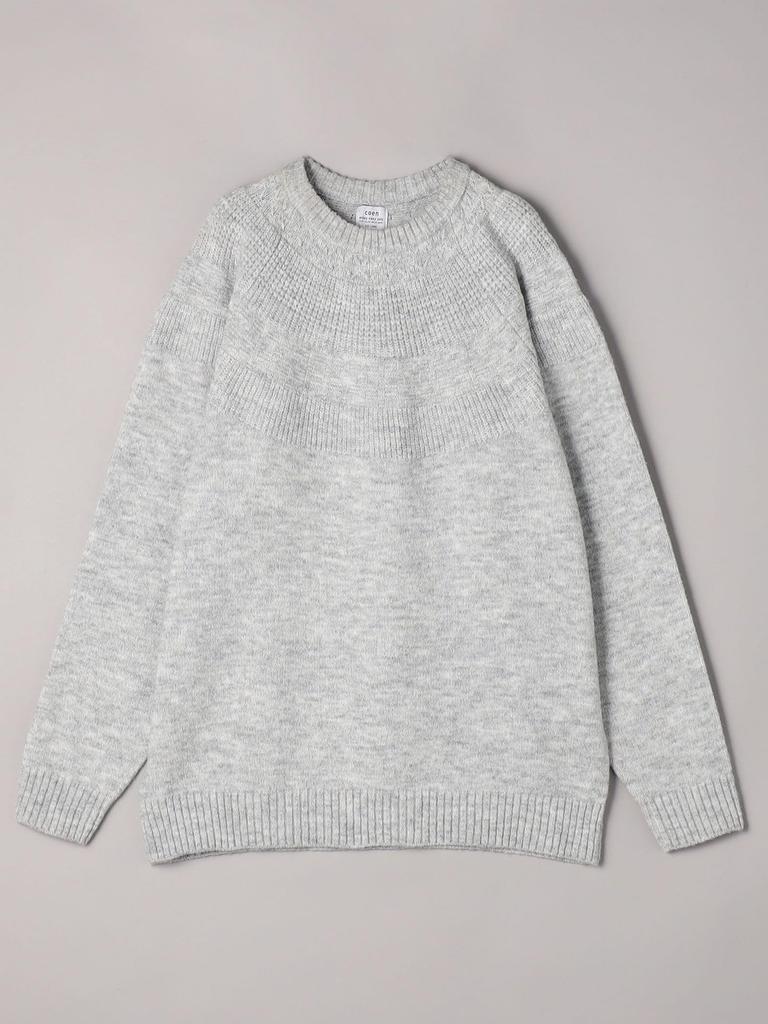 Cohen Washable Kyushin Pattern Crew Neck Knit Pullover 75306460072 7950 NAVY(79) M