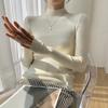Women's Knitted Jumper Autumn Winter Half-high Neck SlimLong-sleeved Pullover Sweater Women's Knitted Bottoming Shirt