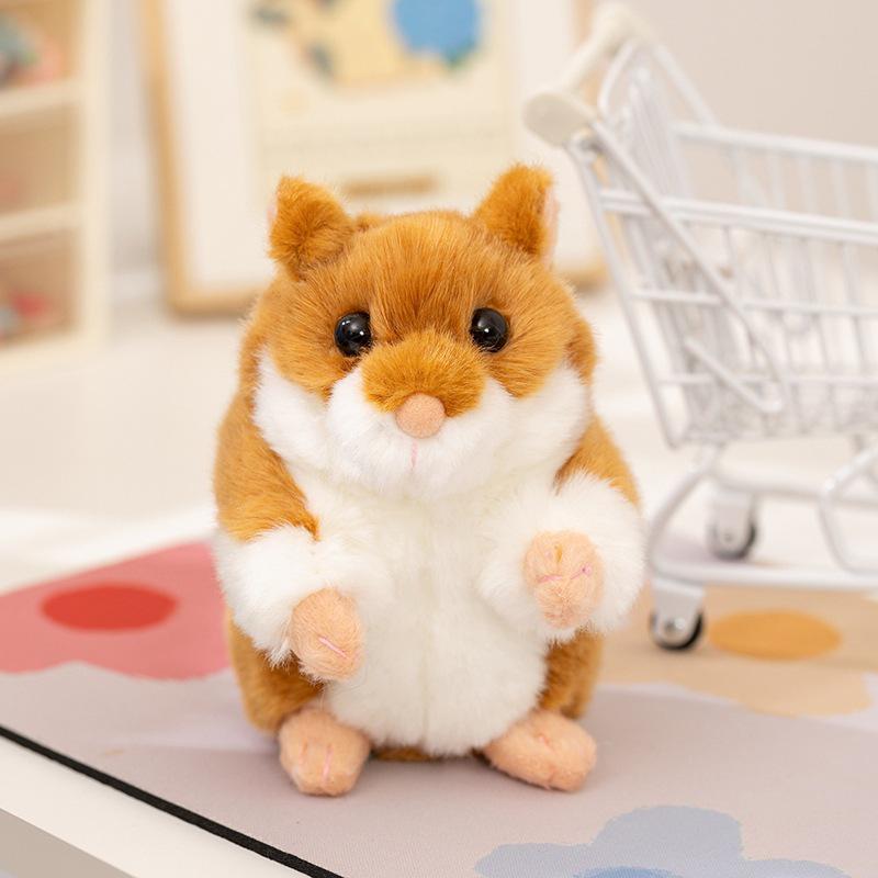 Children s Cartoon Hamster Plush Toy – Soft, Standing Mouse Doll Companion Simulation Standing Hamster